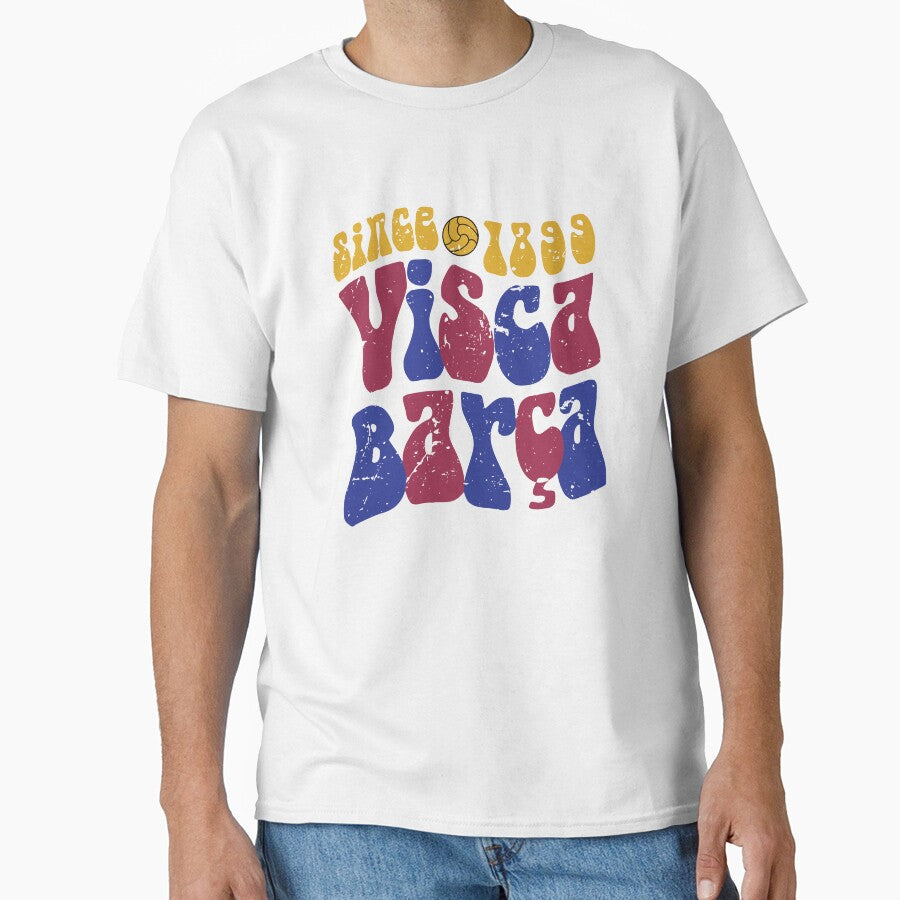 Groovy Retro Barcelona T-shirt | Visca Barça | Gift for Barcelona fans | Soccer football dad hat | barcelona vintage | Gift for Culé by Squadra Canvas