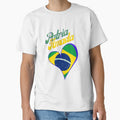 Brazil Heart - Patria Amada World Cup 2022 Brazilian Soccer Green, yellow, white and blue by Lumia Creations