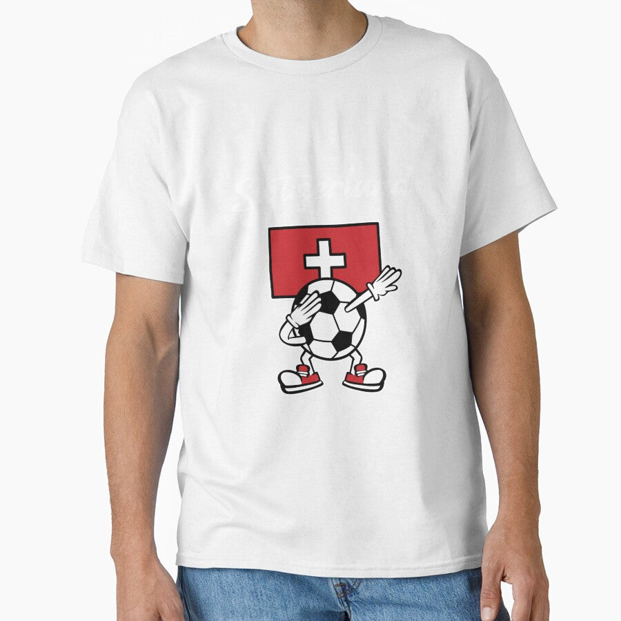 SWITZERLAND - Dabbing Football Soccer Ball - SWITZERLAND Flag by Darling DeDe