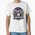 Samurai Blue Football Fan Crest by Retro Arabica