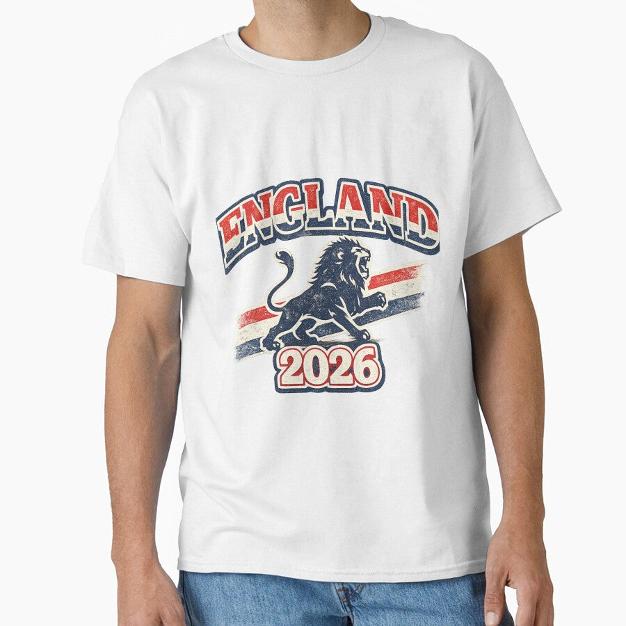 England 2026 Vintage Lion – Retro Football Fan Shirt by ArthUpscale