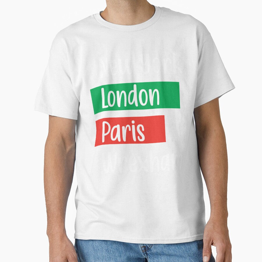 New York London Paris Wrexham - Wales Football Gift (1) by MimounArt