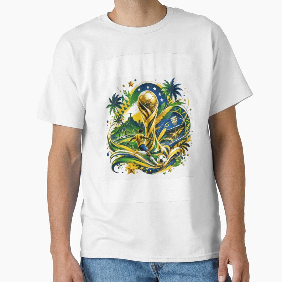 Brazilian Football Spirit – Premium Tropical Soccer Art | Green Gold Champion Vibes by Fashion-Kings0