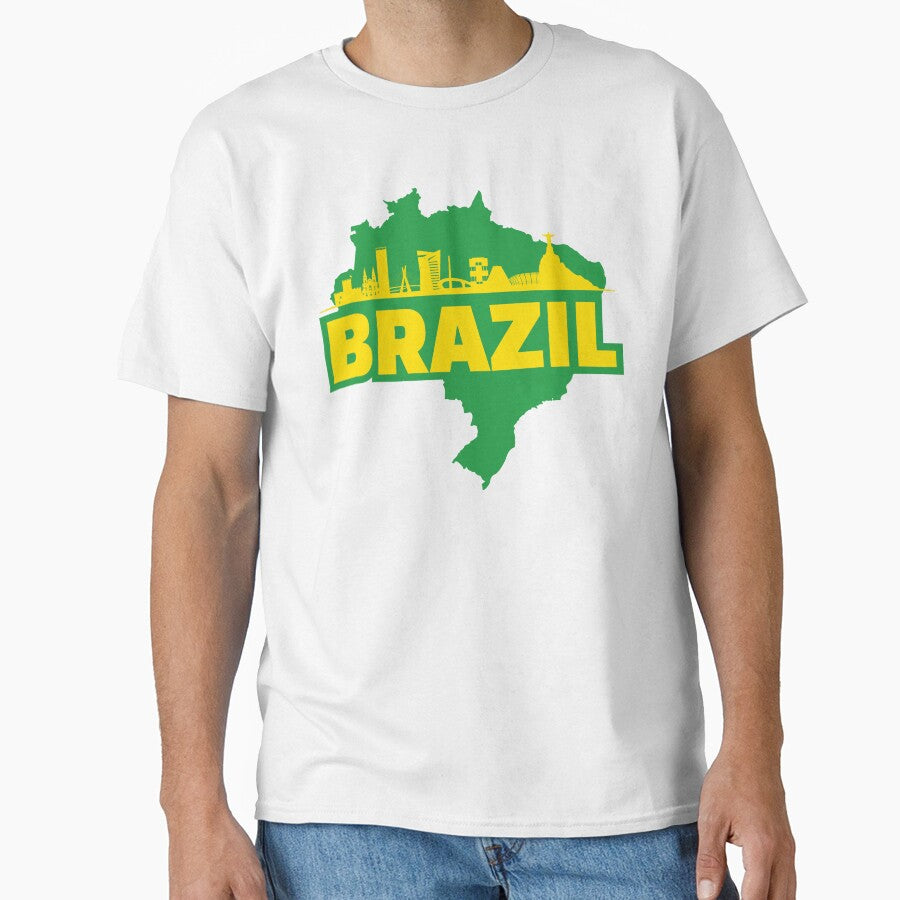 Brazil Map and Skyline by UNK-Fatigues