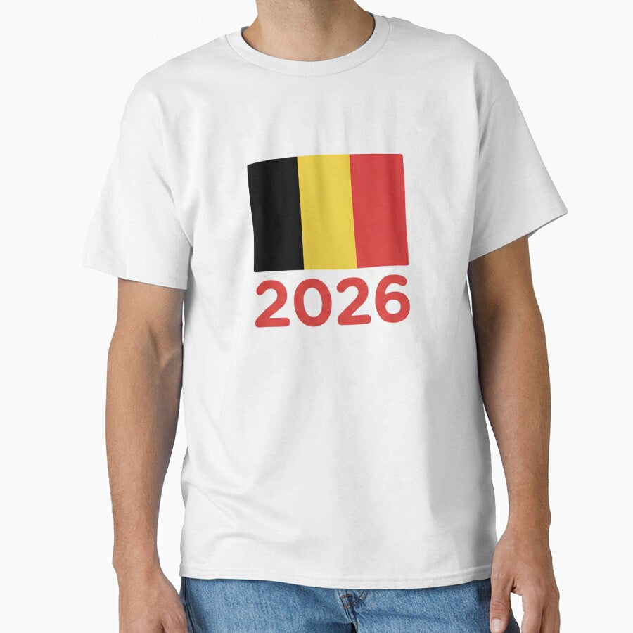 Belgium Flag 2026 Fan Shirts, Stickers, Tapestry, Mugs | Belgium Football Supporter Design by 21 Tulips