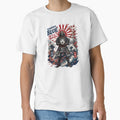 Japan Soccer Samurai - Samurai Blue Vintage  Japanese Football Fan T-Shirt by 18-30
