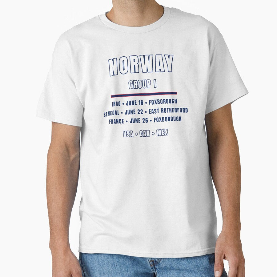 Norway Football Fixtures T-Shirt – Group I Schedule Shirt by The Hairy Melon