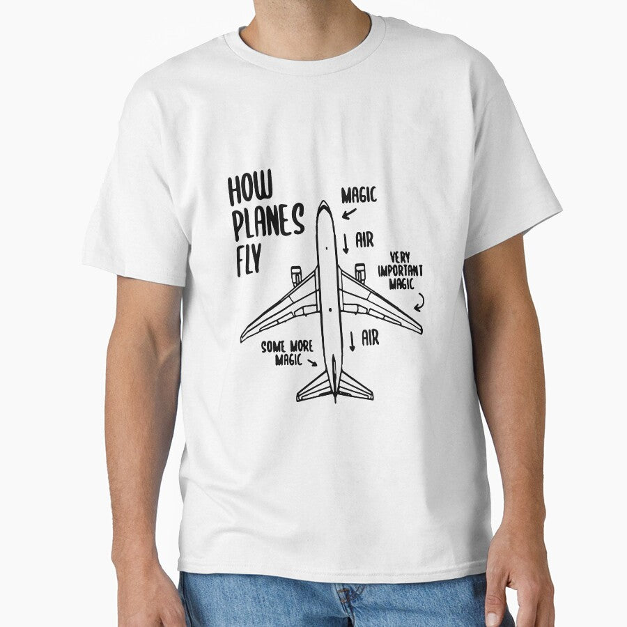 How Planes Fly Funny Planes flight pilot aviation airplane student Art Design Happy Apparel Essential Inspiration Joy Mood Funny by DesignByHeartUK