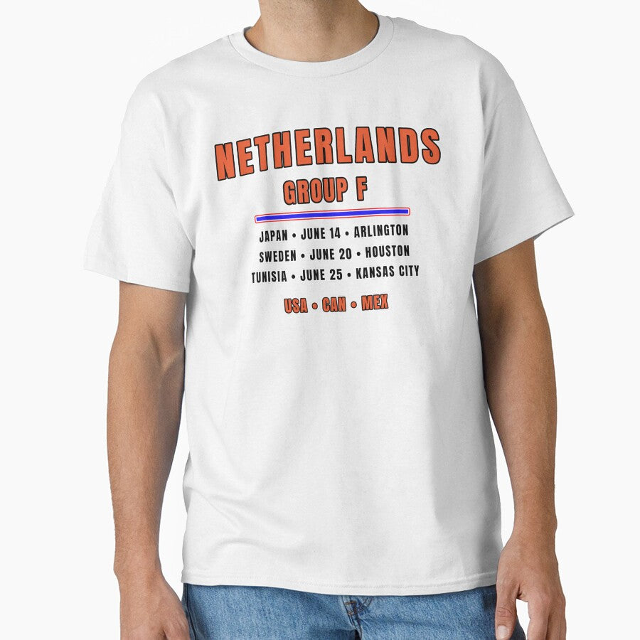 Netherlands Football Fixtures T-Shirt – Group F Schedule Shirt by The Hairy Melon