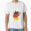 Deutschland Football Map - German Flag Soccer by TravelScientist