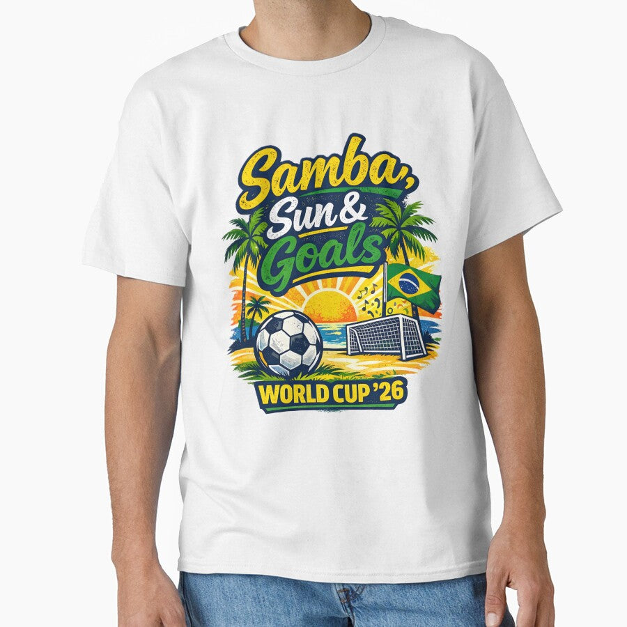 Samba, Sun & Goals – World Cup ’26 Brazil Football Design by WhisperFrame