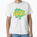 Retro Brazil Map, Flag, and Skyline by UNK-Fatigues
