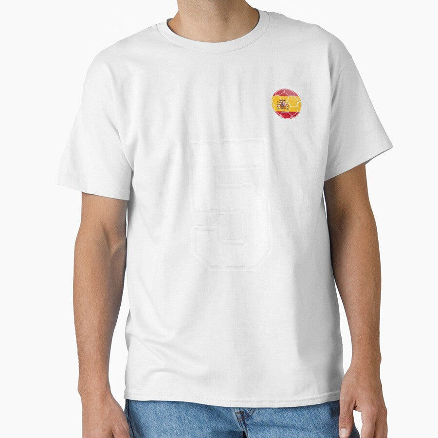 Spain Soccer Number 5 Vintage Sports Fan by KristenosNehk