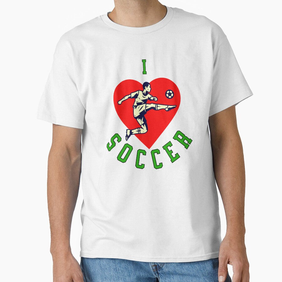 I Love Soccer Striker Heart by ZeptepiTrends