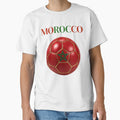 Morocco Soccer Ball Red Green Football Design Moroccan Flag Sports Fan Gift by ArtSpark Studio