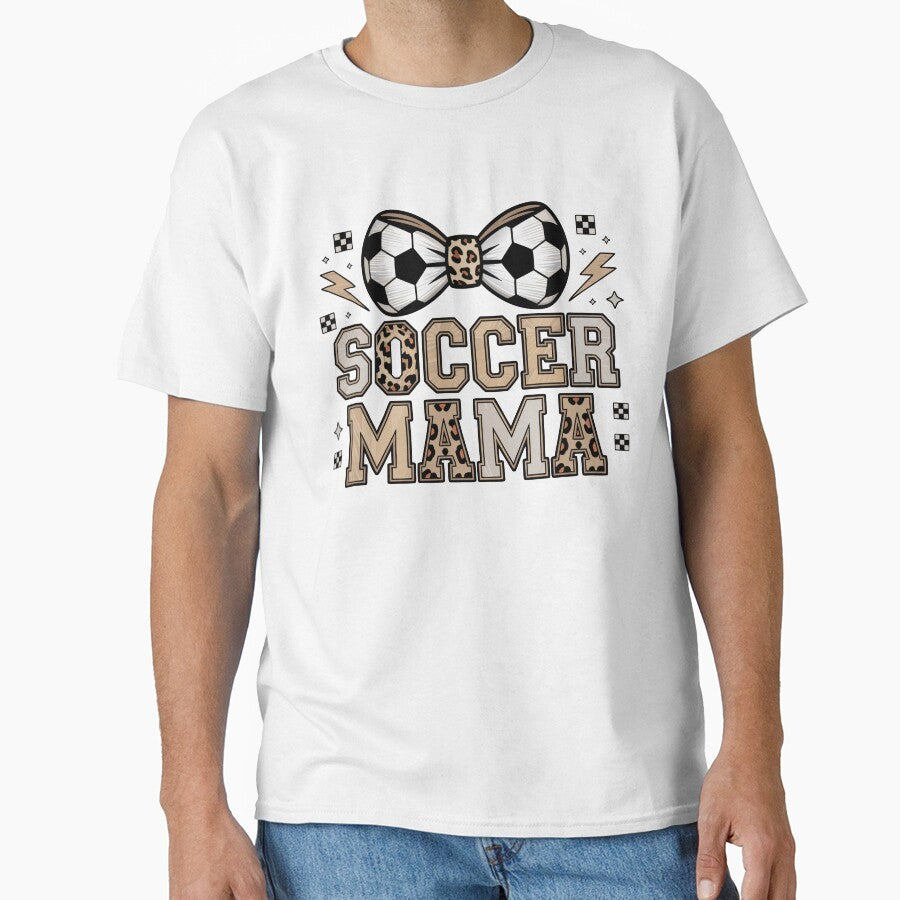 Soccer Mama Leopard Bow Graphic – Trendy Sports Mom Design by Snifferius