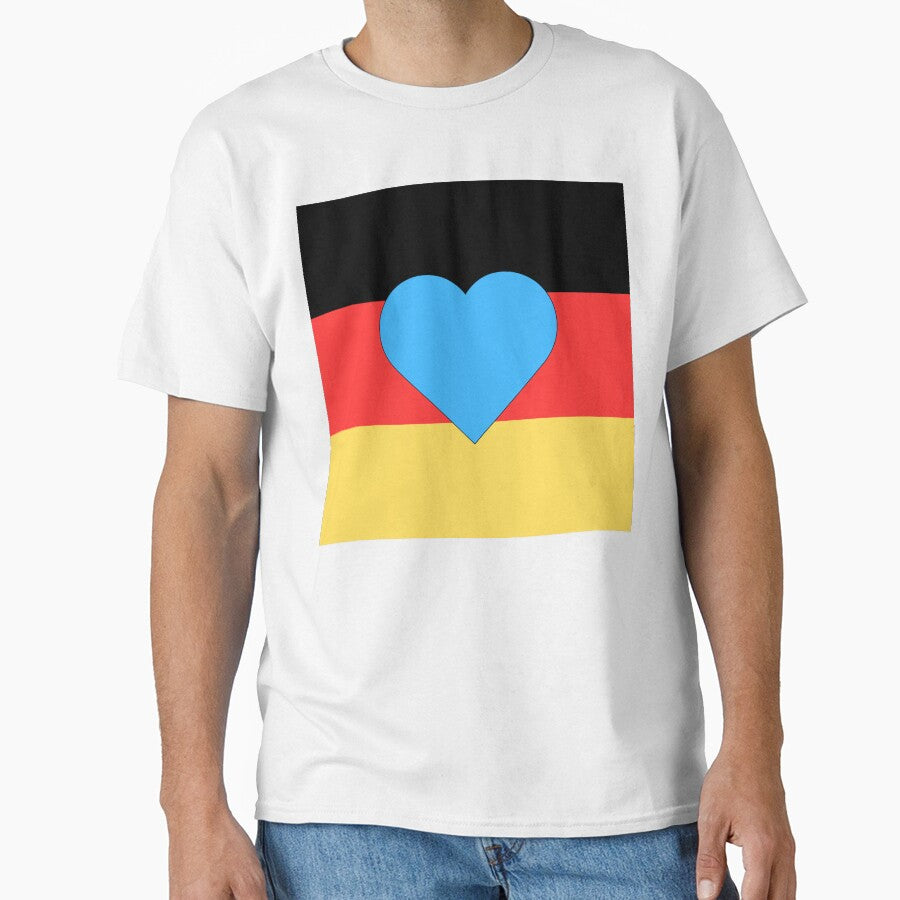 Blue heart on German flag by madkiitten