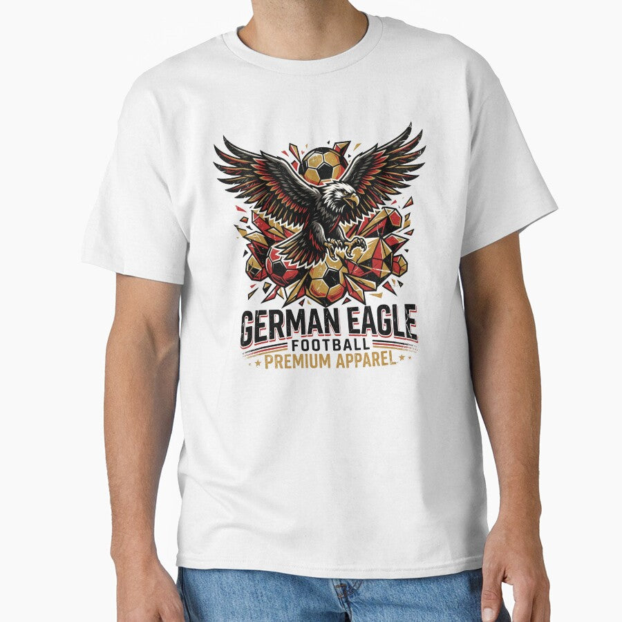 German Eagle Football Wings — Premium Apparel Black Gold Design by David Mateo ArtWorks