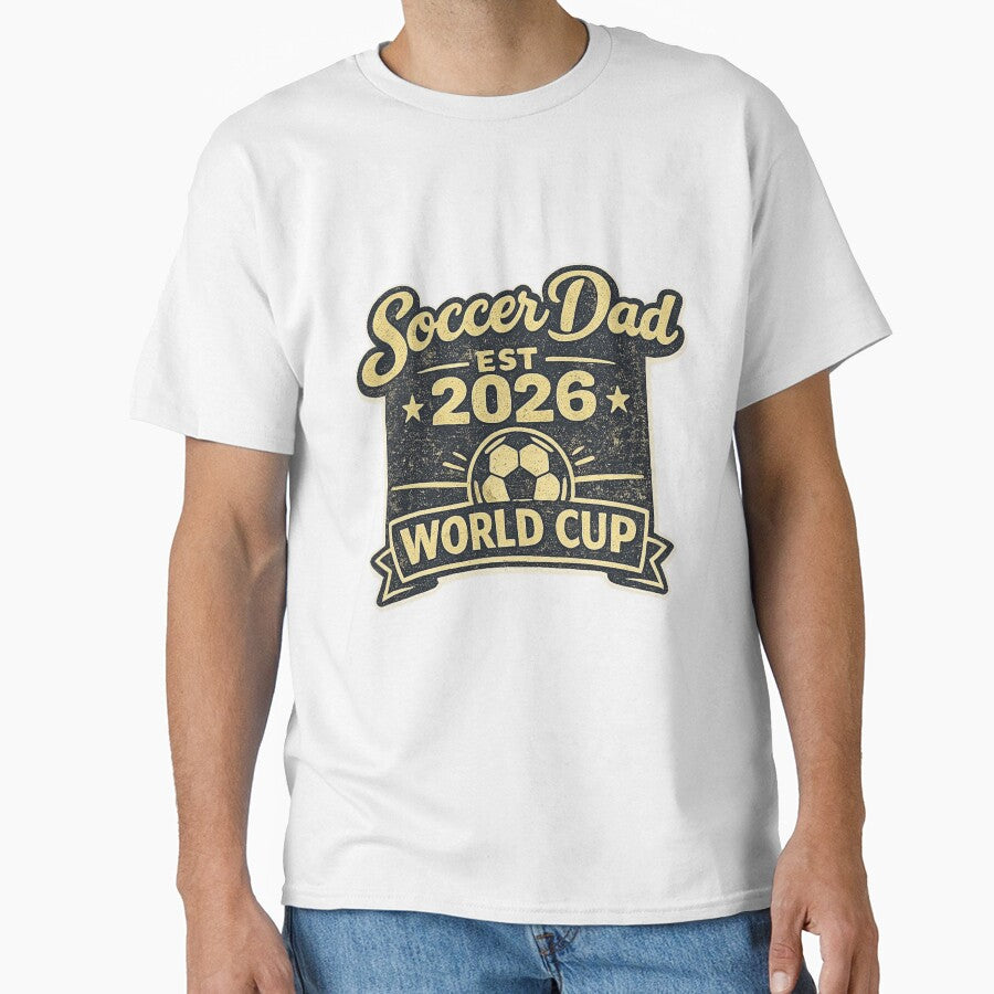 Soccer Dad Est. 2026 – Retro World Cup Soccer Fan T-Shirt by ArthUpscale