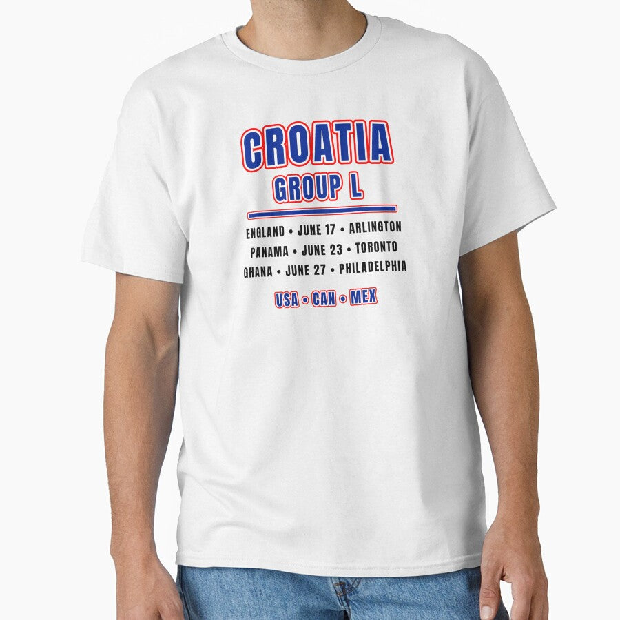 Croatia Football Fixtures T-Shirt – Group L Schedule Shirt by The Hairy Melon