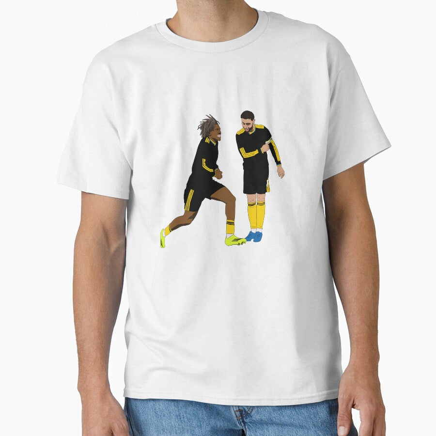 Patrick Dorgu Bruno Fernandes Goal Celebration Minimalist by Hevding