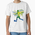 Dynamic Brazil Soccer Player Silhouette Five Stars by PMTaurus