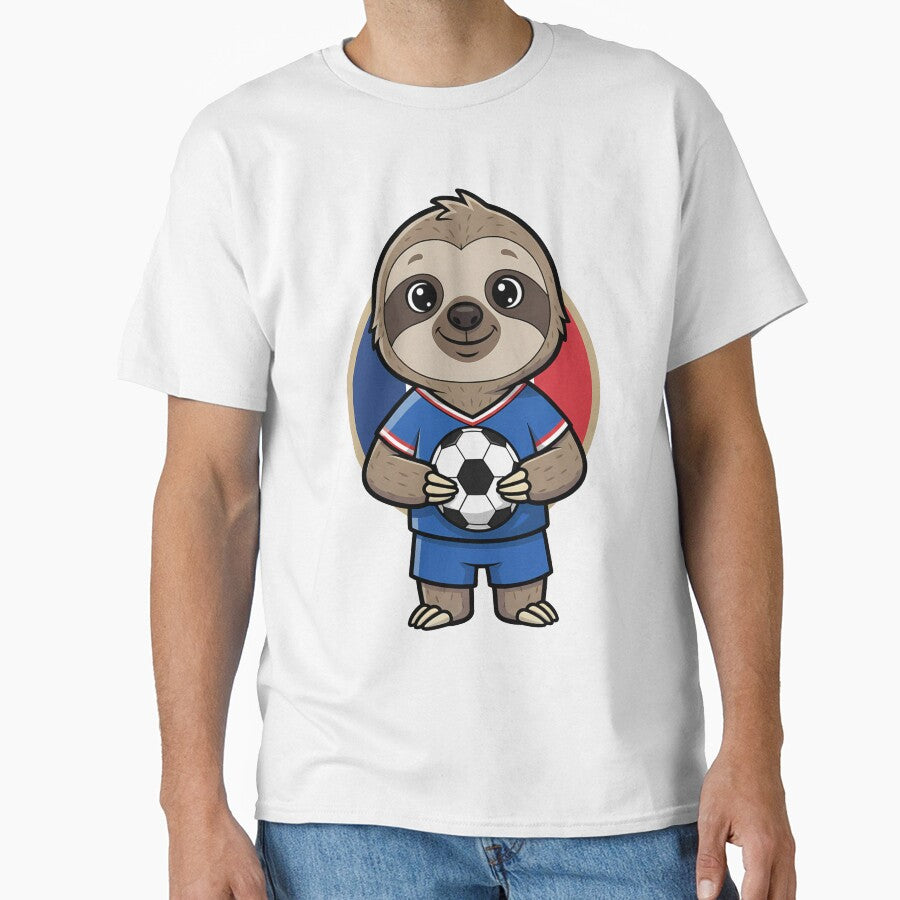 Cute Sloth France Soccer Football Fan by k3rstman1