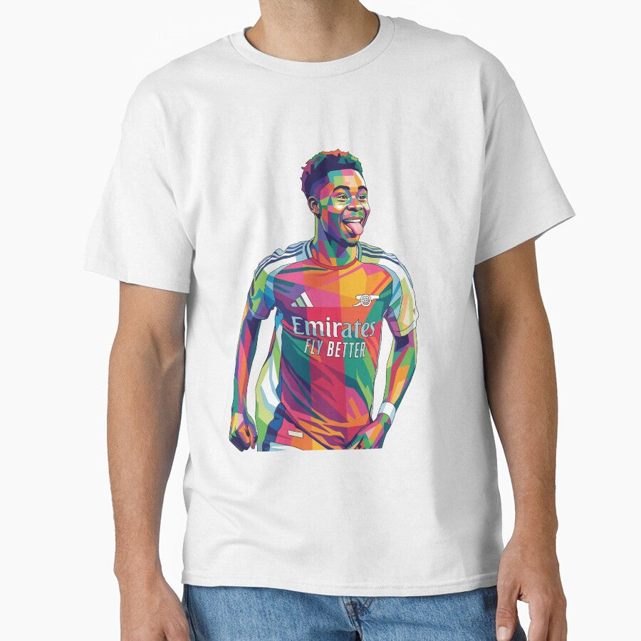 Bukayo Saka Celebration Wpap Art by princejolin