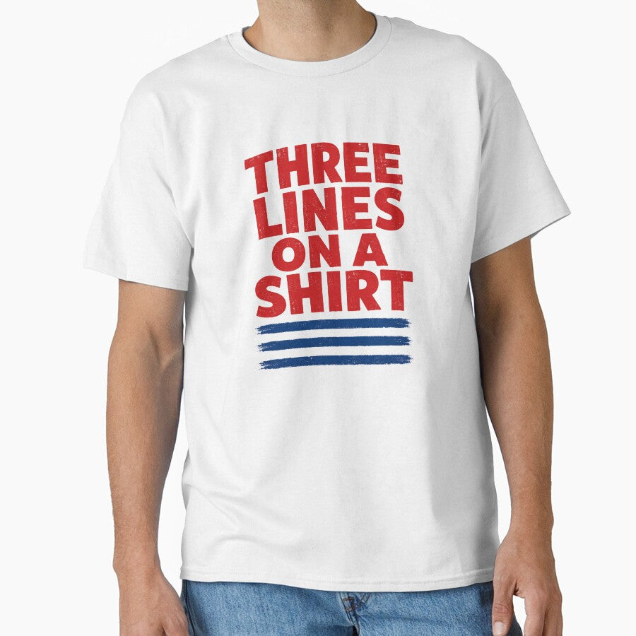 Three Lines On A Shirt Funny Football Fan Parody Retro Sports Design by UrbanKangaroo