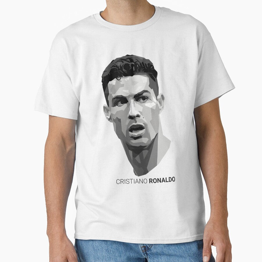 Cristiano Ronaldo Grayscale Portrait by WilliamBurz
