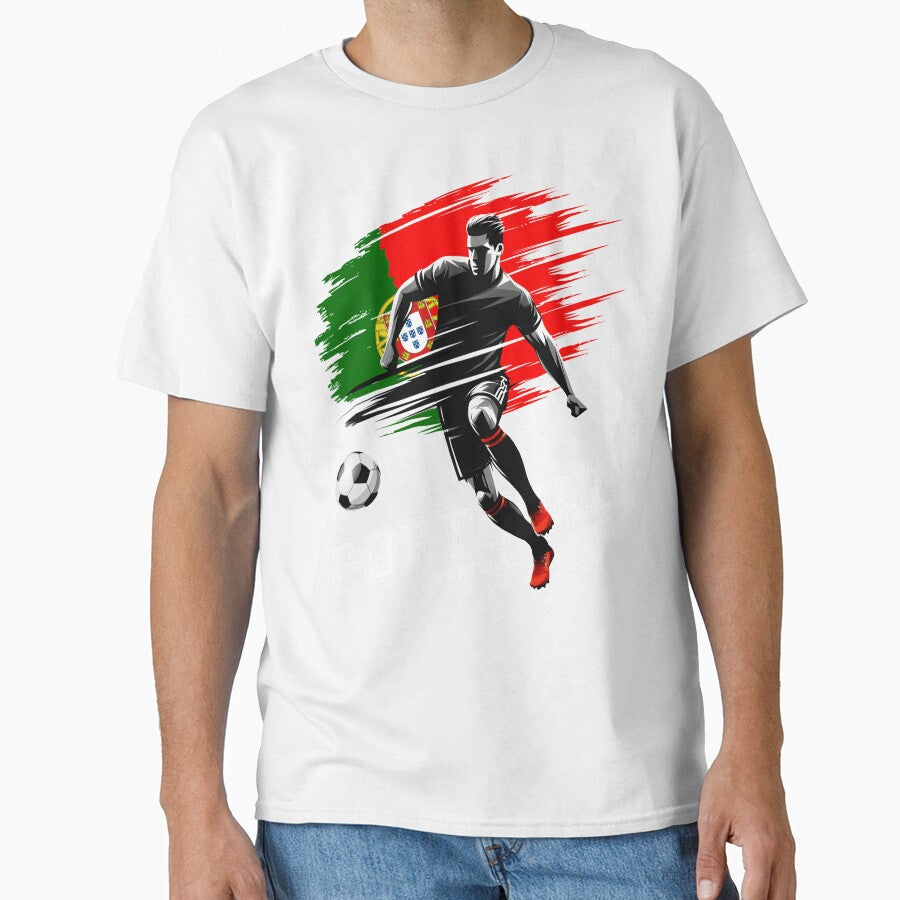 Football Soccer Portugal Portuguese Flag Banner Player by Infinitee8hirts