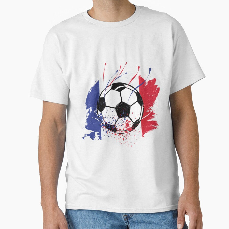 France Football France Flag Grunge Footballfan by Designer-Girl