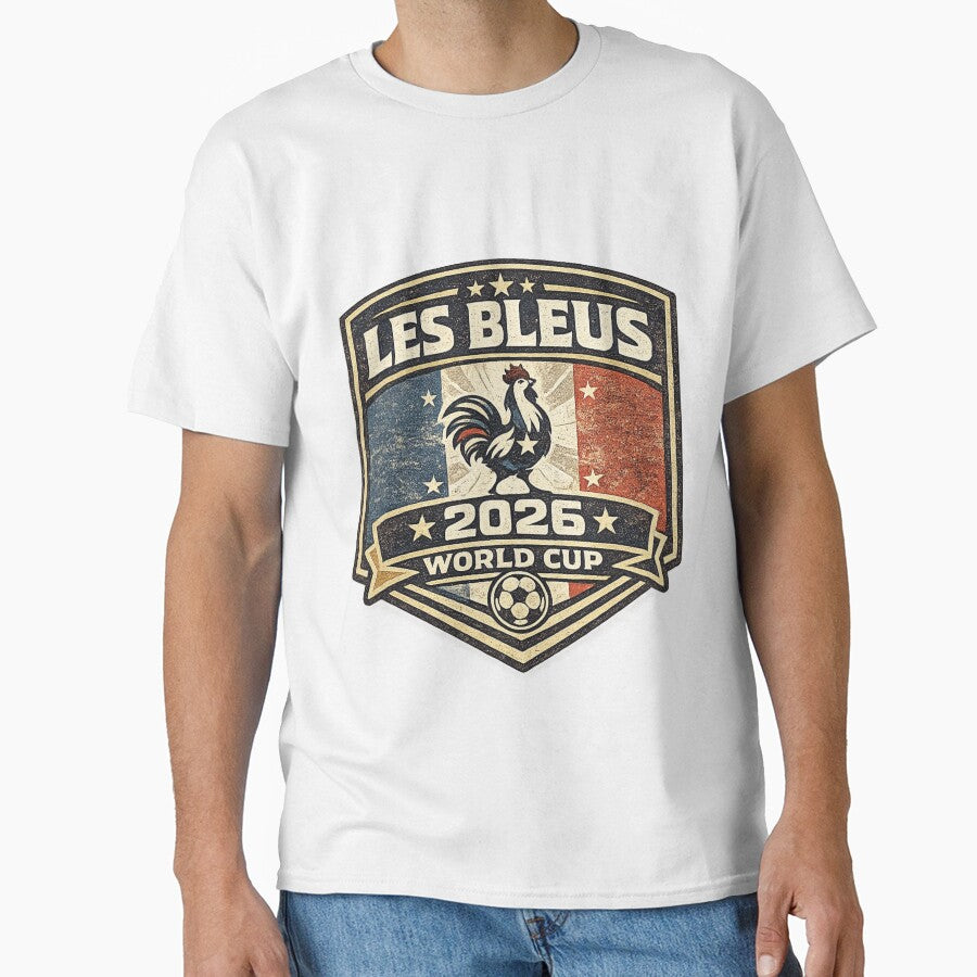 Les Bleus 2026 Vintage World Cup Football T-Shirt by ArthUpscale