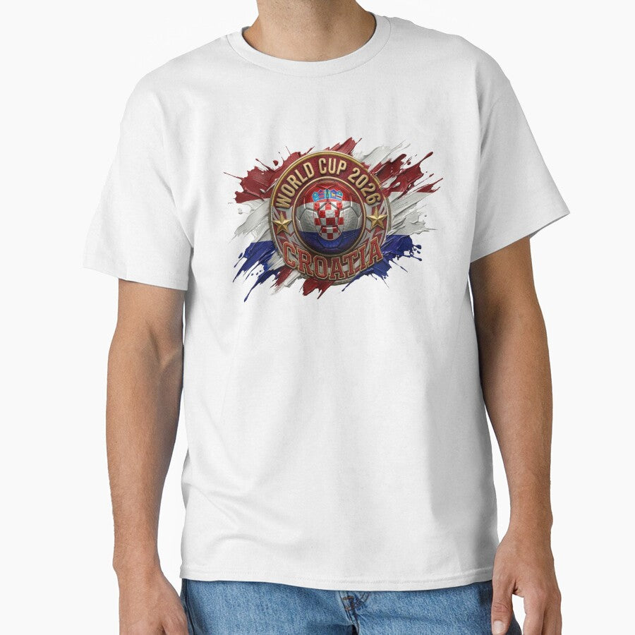 World Cup 2026 Croatia Soccer Ball Paint Splash by DigitalArtGhost