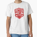 Japan Soccer Kick Crest – Rising Sun Football Design | Japanese Sports Graphic Tee by JonelCrafts