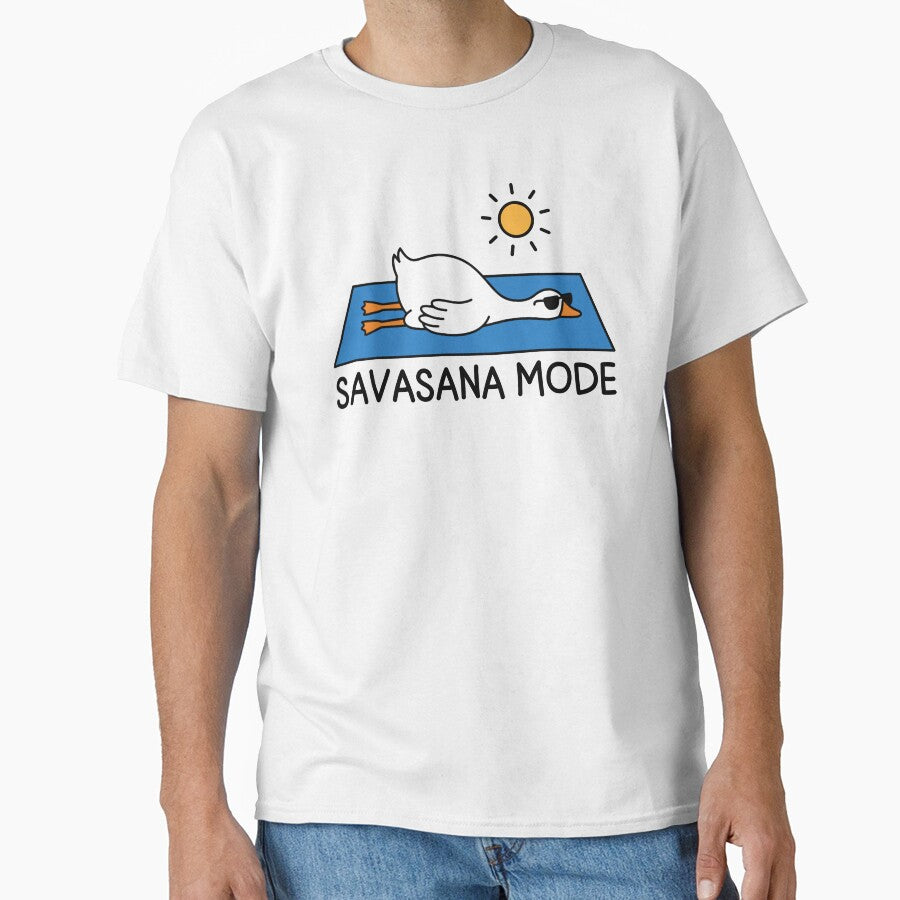 Savasana Mode Yoga Goose Pose Funny International Yoga Day by gunaone-design