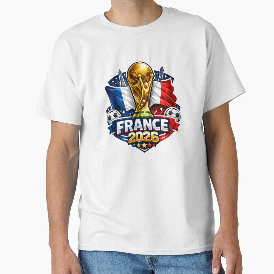 France 2026 Football Fan Pride Blue White Red Vintage Design by fredmascarenas