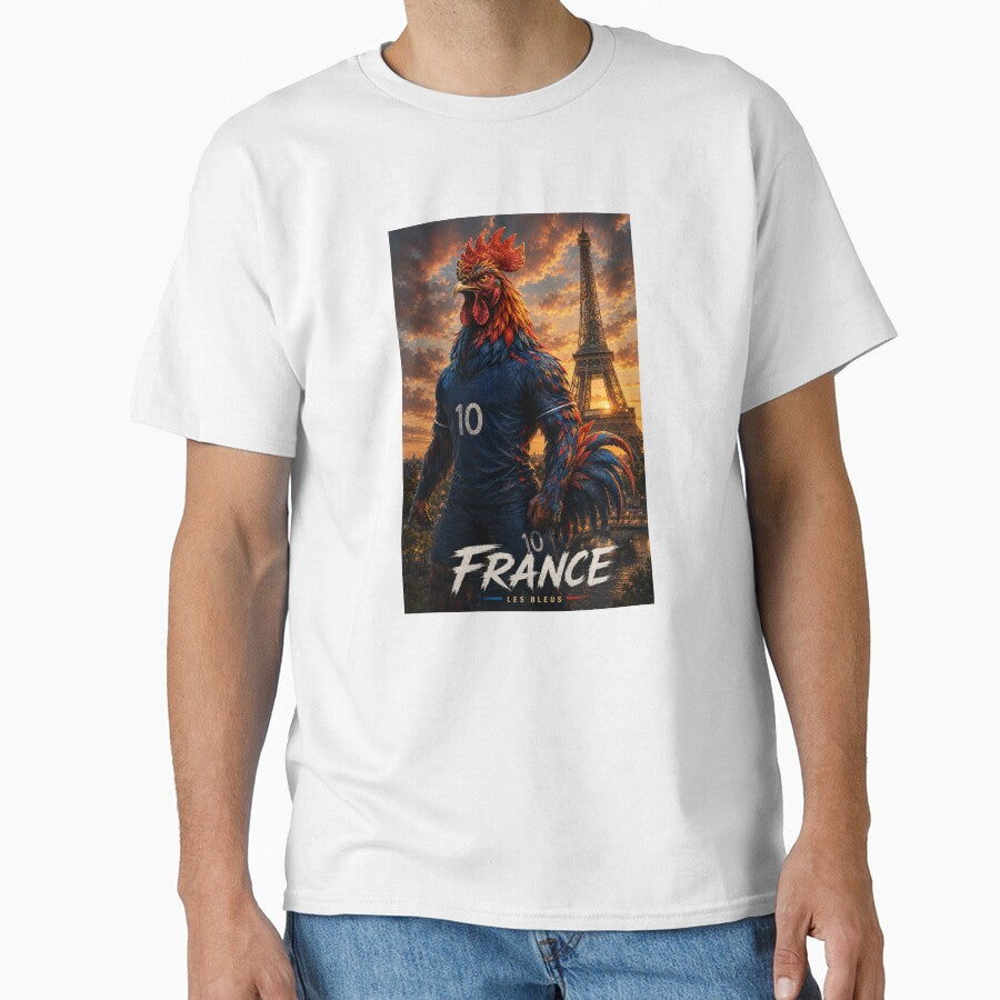 France Rooster Warrior Fantasy Football Art | Paris Fan Design by Adham2001