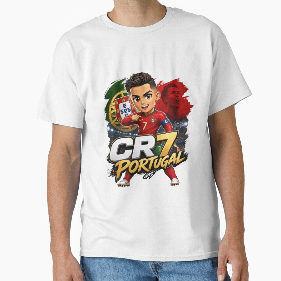 CR7 Portugal Cristiano Ronaldo Chibi Fan t-shirt stickers by Ashley critters