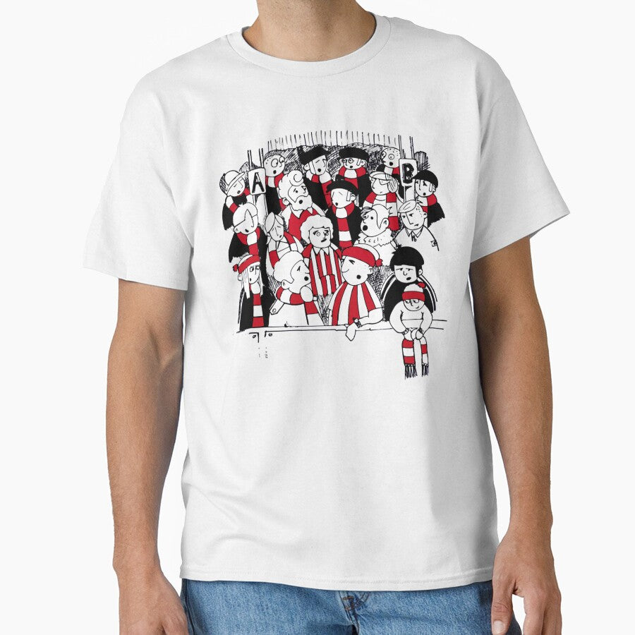 FANS FOOTBALL FANS RED AND WHITE TEAMS by SyonaCalthorpe