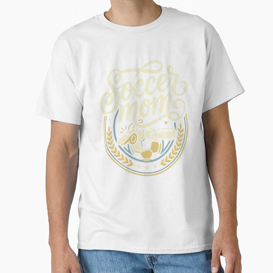 Retro Soccer Mom Badge Vintage Sports Van and Whistle by Abaseen