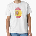 Spain Flag Fingerprint DNA Spanish by PartyShirts1