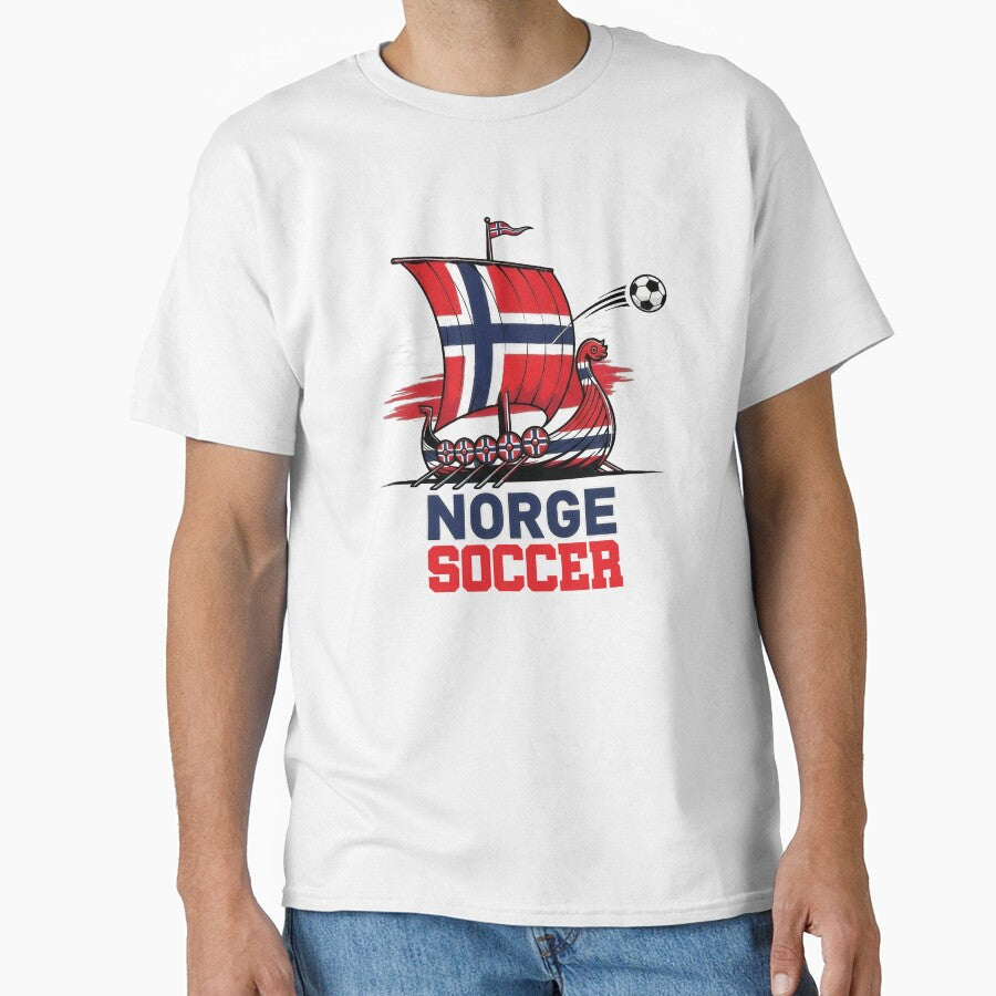 Norway Viking Longship Soccer Tee by Majorprint