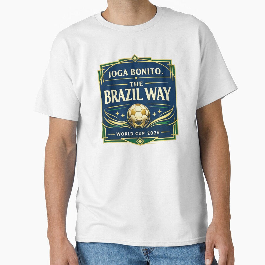 Joga Bonito The Brazil Way Brazil Football 2026 Premium Soccer Fan Design by rebuZZ-Apparels-The Minimalistic Buzz