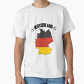 Deutschland Football Map - German Flag Soccer Ball by TravelScientist