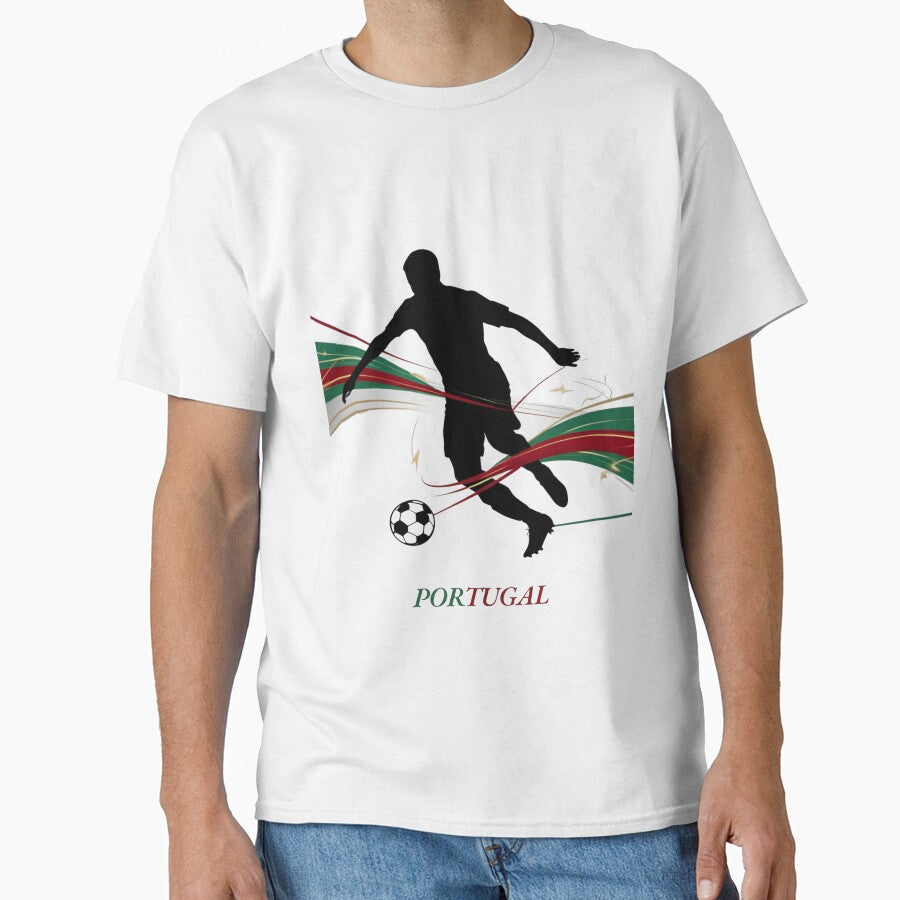 Dynamic Portugal Soccer Player Silhouette Graphic by PMTaurus