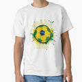 Brazil 2026 Soccer - Paint Splash Flag Ball by Imaginationbeyond