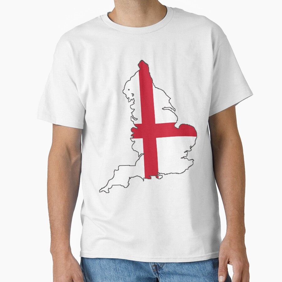 Outline of England Overlaid With the St. George’s Cross by taiche