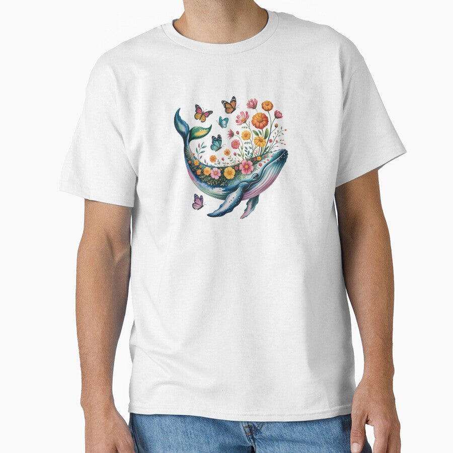 Floral Whale and Butterflies by jkrphoto
