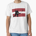 Latvia Ice Hockey Silhouette Celebration by CanvasTee